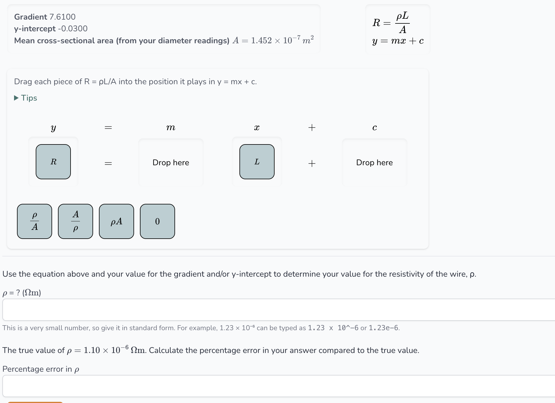 Calculation stage
